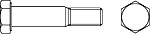 DIN 7999 - Болт призонный с шестигранной головкой высокопрочный с увеличенным размером под ключ