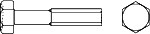 ISO 4015 Болт с шестигранной головкой с уменьшенным стержнем (диаметр стержня приблизительно равен среднему диаметру резьбы)