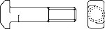 Болт DIN 188 с прямоугольной Т-образной головкой и усиком 