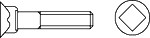 DIN 608 Болт мебельный с потайной головкой и низким квадратным подголовником