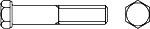 Болт с шестигранной головкой и неполной резьбой DIN 931 (EN ISO 4014)