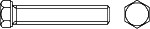 Болт с шестигранной головкой и полной резьбой с мелким шагом резьбы DIN 961(EN ISO 8676)
