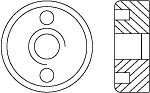 DIN 547 — гайка круглая с двумя торцевыми отверстиями