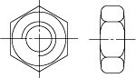 ISO 8673 Гайка шестигранная с мелким шагом резьбы