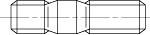 Шпилька ГОСТ 22036-76 резьбовая с ввинчиваемым концом длиной 1,6d, класс точности B