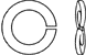 DIN 128 B Шайба пружинная одновитковая (гровер) форма В – волнистая