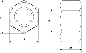 ISO 8673 Гайка шестигранная с мелким шагом резьбы