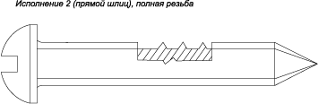 Шуруп ГОСТ 1144-80 прямой шлиц, полная резьба