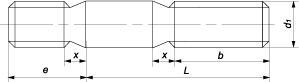 DIN 835 Шпилька резьбовая с ввинчиваемым концом (2d)